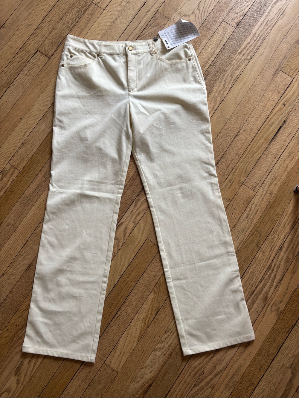 Escada Cream Straight Leg Pants